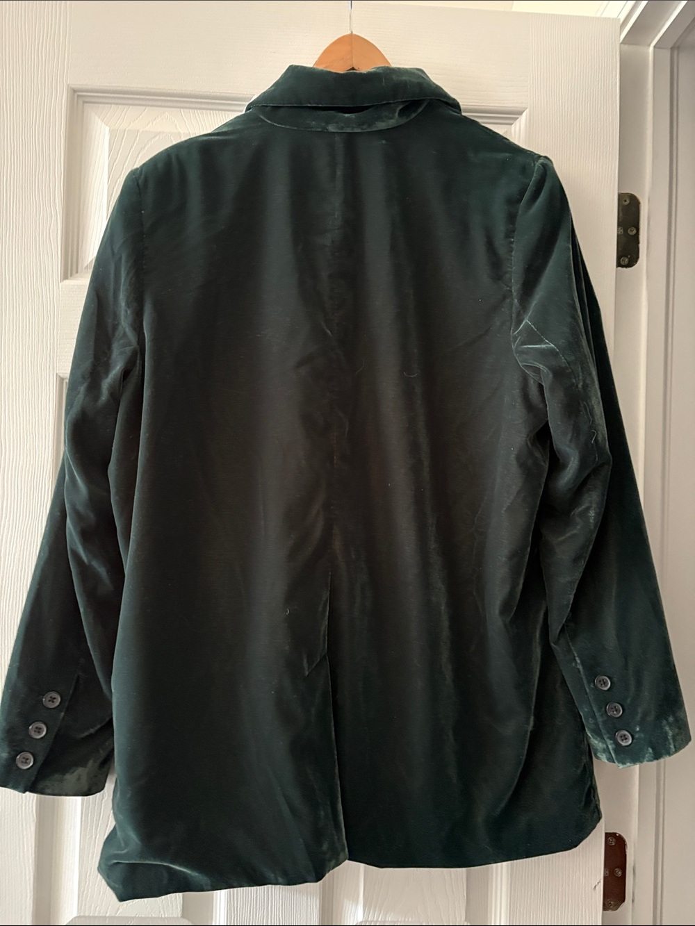Old Navy Holiday Green Velvet Oversized Party Blazer - Picture 2 of 11